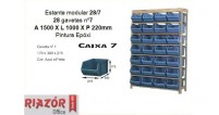 Estante com gavetas plsticas modular Bin 28/7