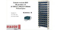 Estante com gavetas plsticas modular Bin 60/3