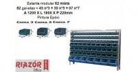 Estante com gavetas plsticas modular Bin 82 mista